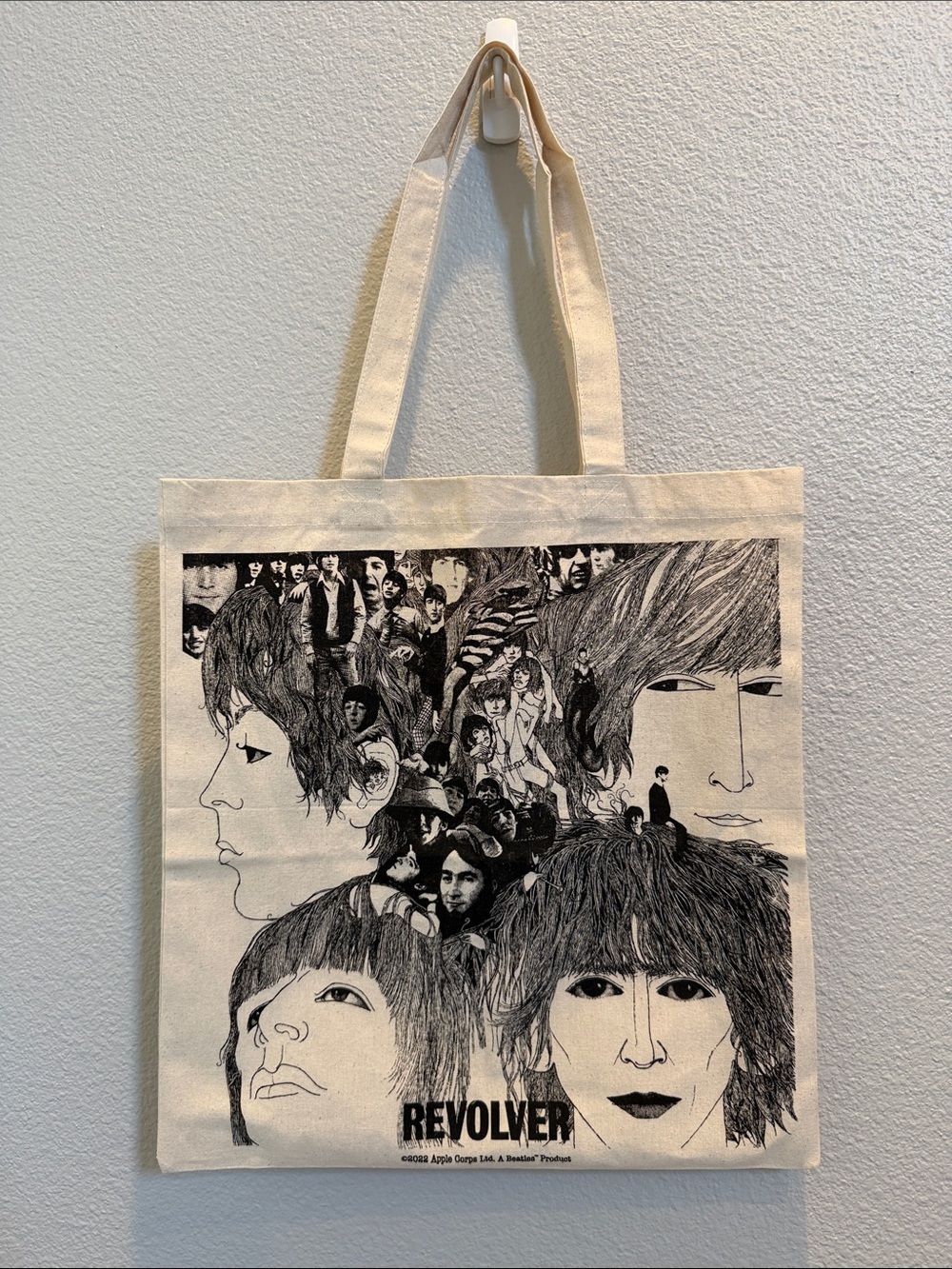 Revolver Graphic Canvas Tote Bag in Natural NWOT